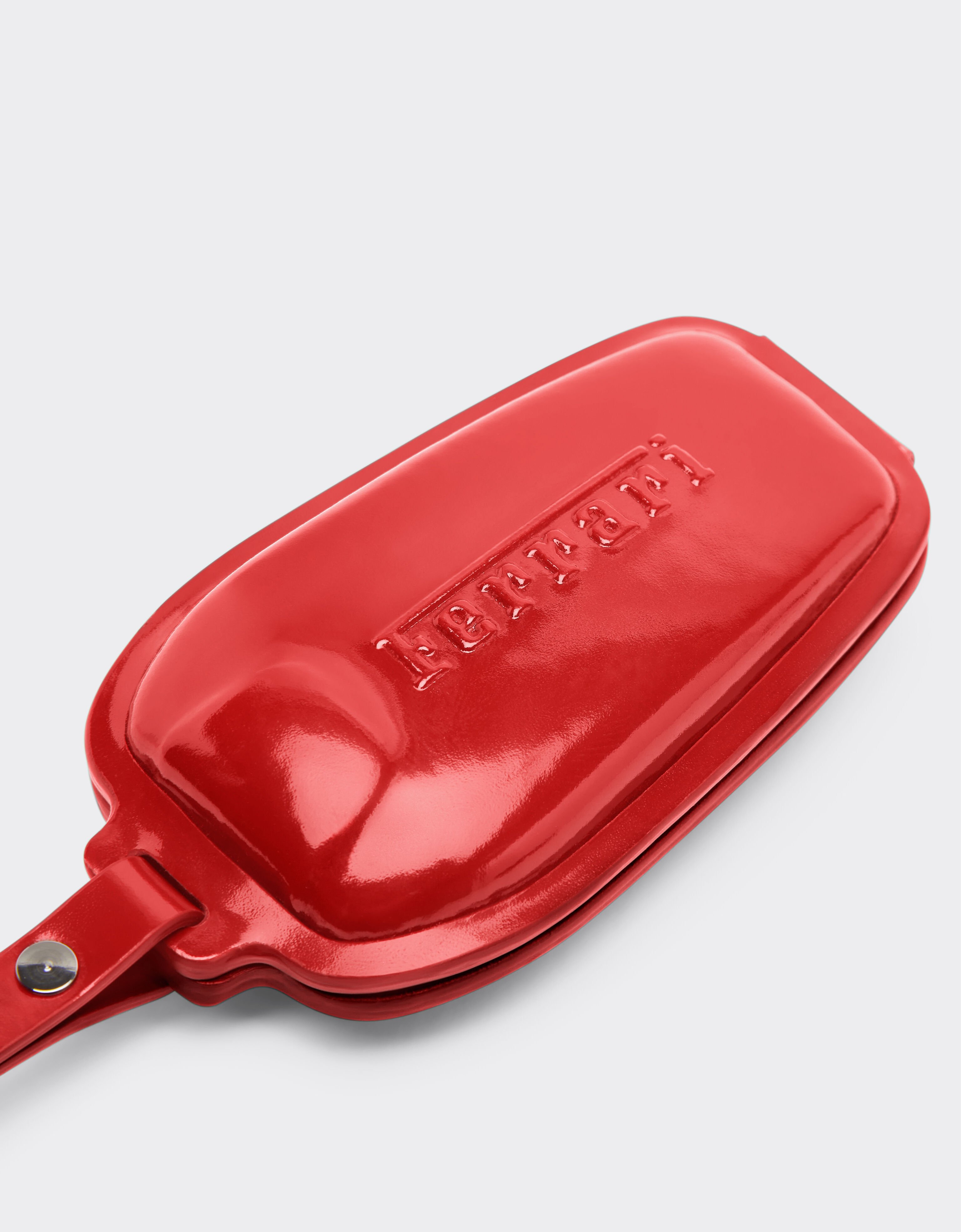 Ferrari Ferrari keyring in glossy leather Rosso Dino 49749f