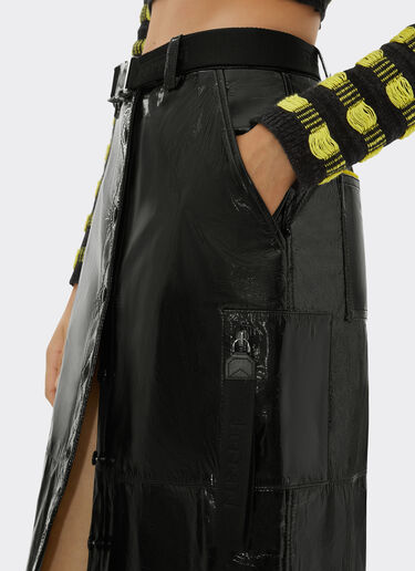 Ferrari Midi skirt in coated leather Black 48335f