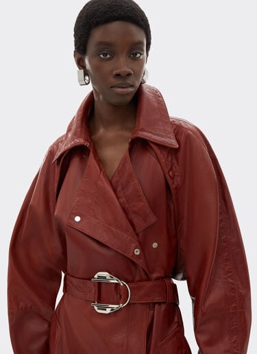 Ferrari Waxed leather coat Fired Brick 51441f