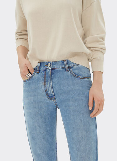 Ferrari Five-pocket denim trousers Light Denim 22230f