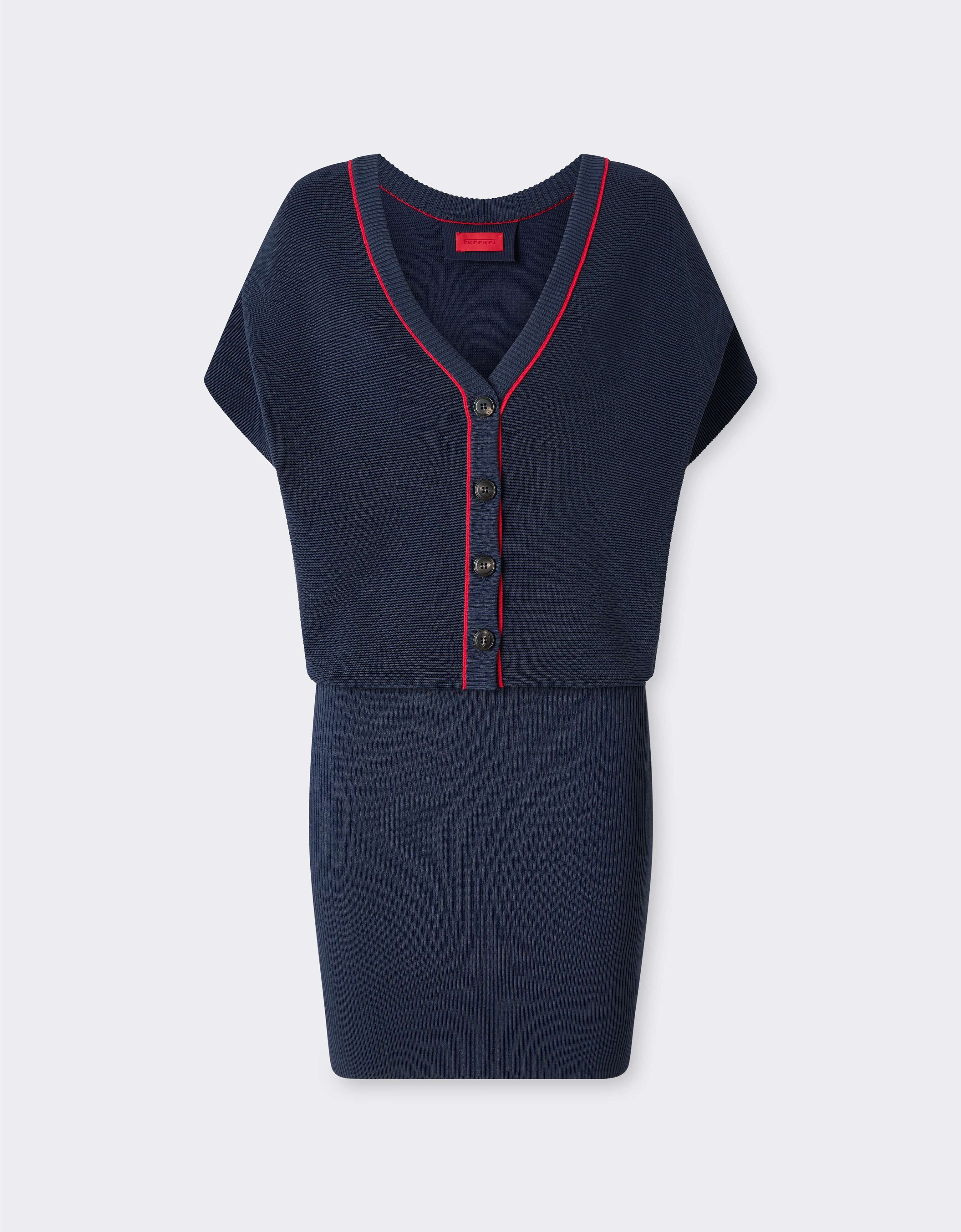 Ferrari Short knit dress in Q-Cycle® Ultramarine 50110f