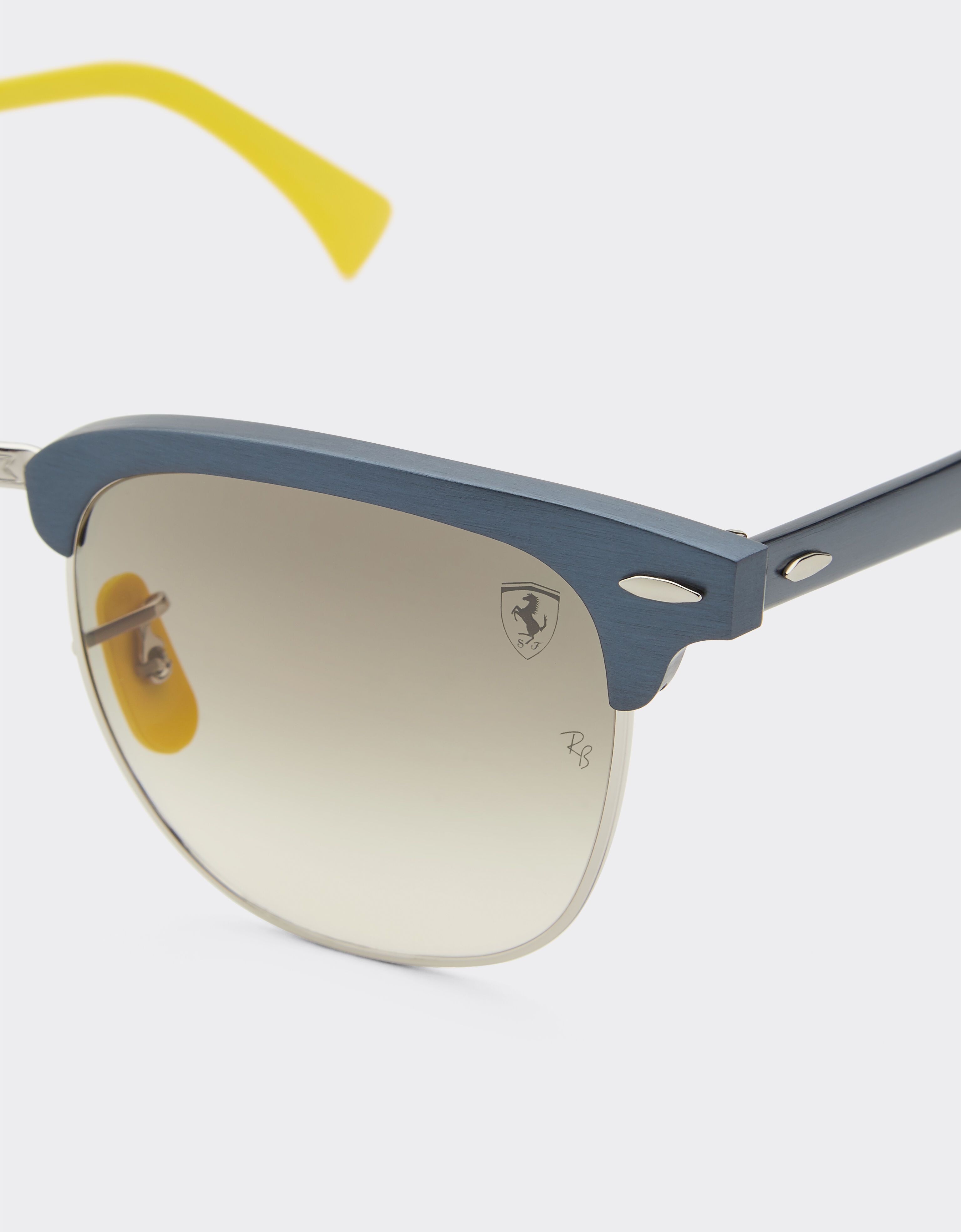 Ferrari Ray-Ban for Scuderia Ferrari RB3807M in blue metal with grey gradient lens Blu Scozia F1513f