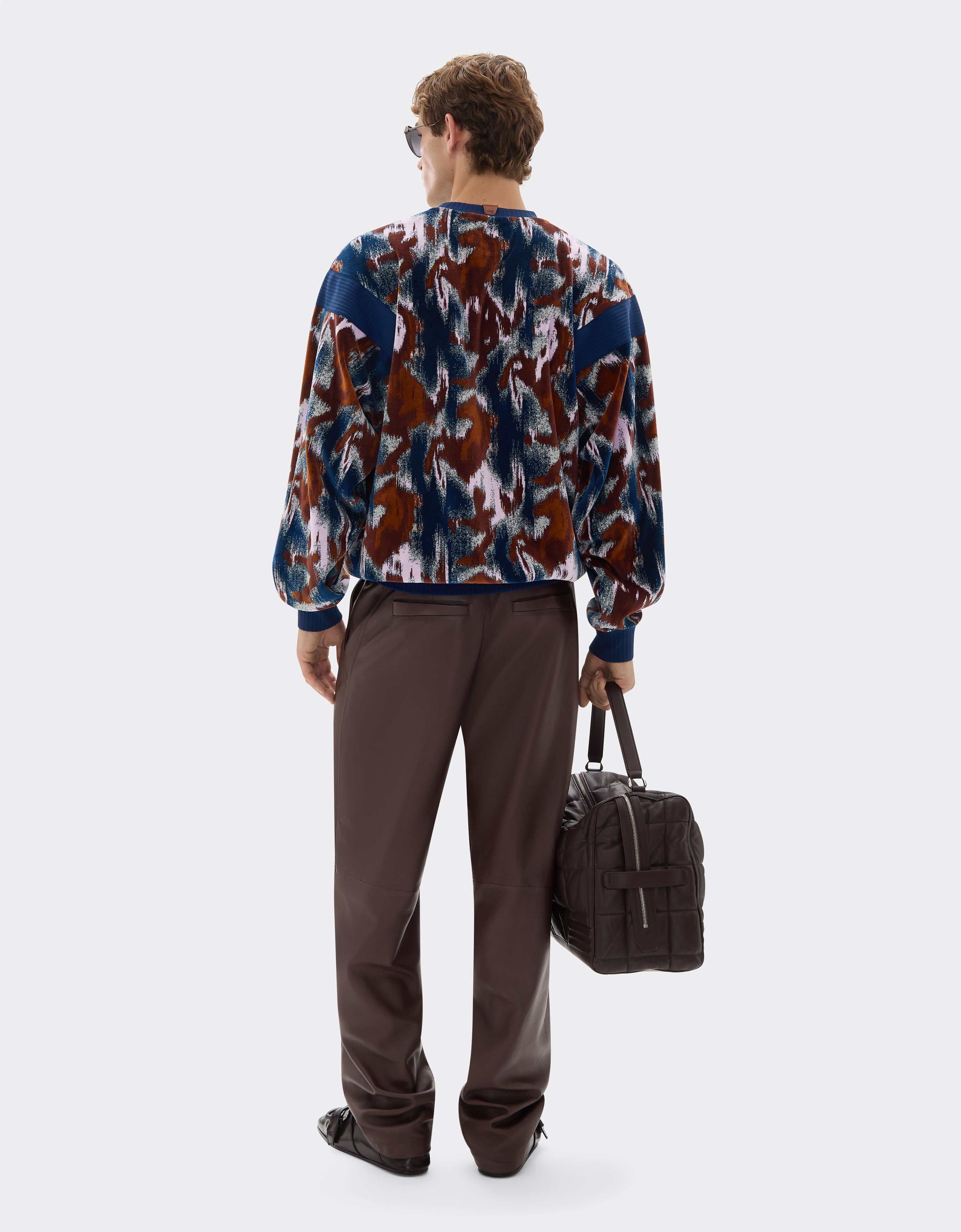 Ferrari Sweatshirt aus Chenille mit Pony-Ikat-Motiv Pfauenblau 49271f