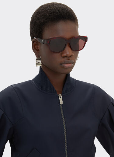 Ferrari Ferrari sunglasses in transparent burgundy acetate with polarised purple lenses Burgundy LA02Nf