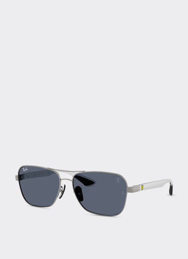 Ferrari Ray-Ban for Scuderia Ferrari RB8336M in metallo canna di fucile e fibra di carbonio chiara con lenti grigio scuro Ingrid LA02Cf
