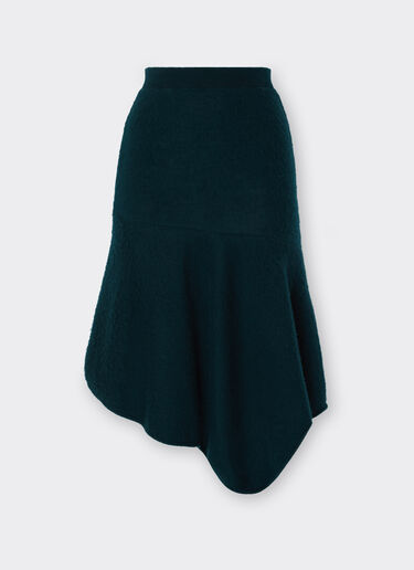 Ferrari Wool midi skirt with ruffles Army 21047f