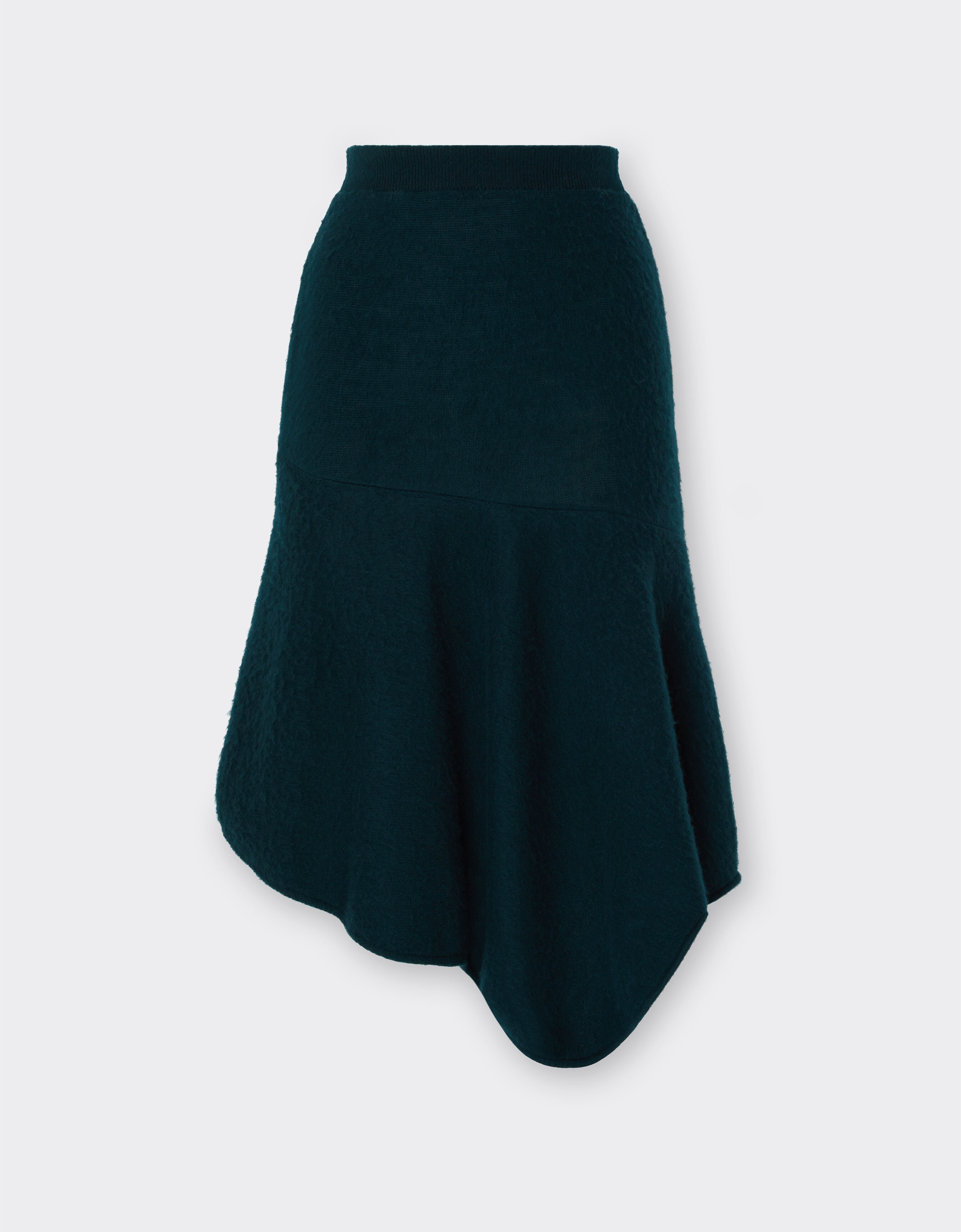 Ferrari Wool midi skirt with ruffles Army 21047f