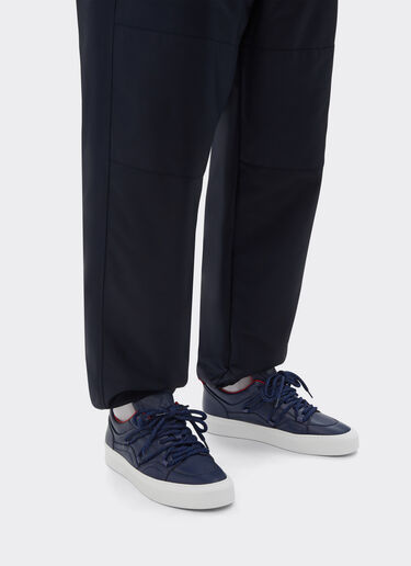 Ferrari Trainers in tumbled leather Navy 22067f