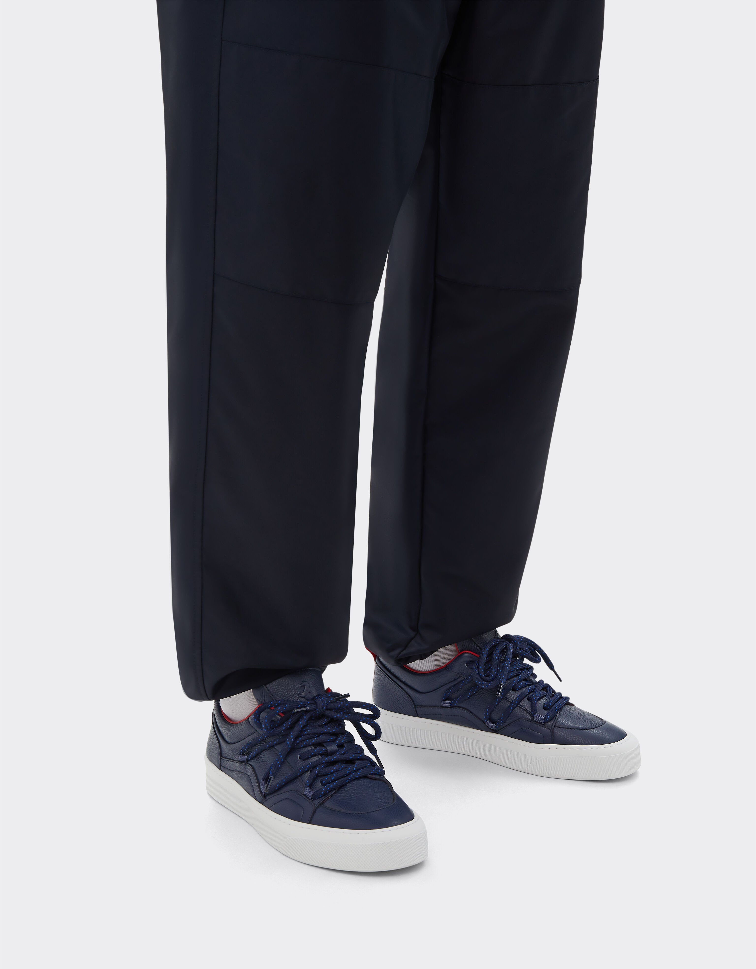 Ferrari Trainers in tumbled leather Navy 22067f