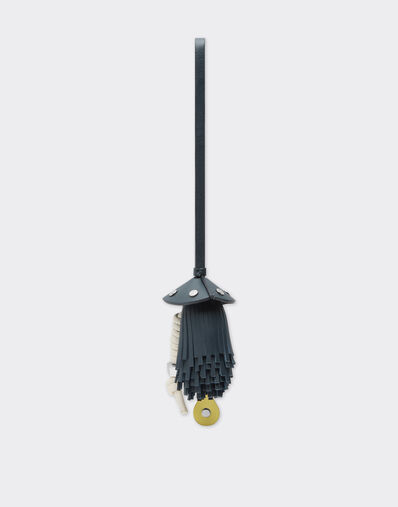 Ferrari Nappa leather charm with scooby and fringes Ultramarine 50019f