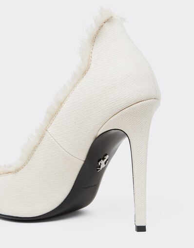 Ferrari Canvas pumps Avorio 51027f