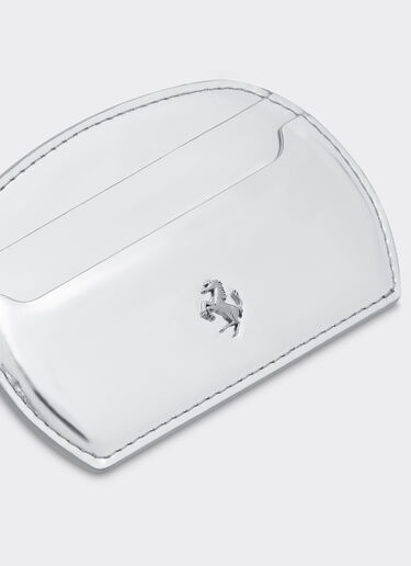 Ferrari Mirrored leather card holder Silver 22051f