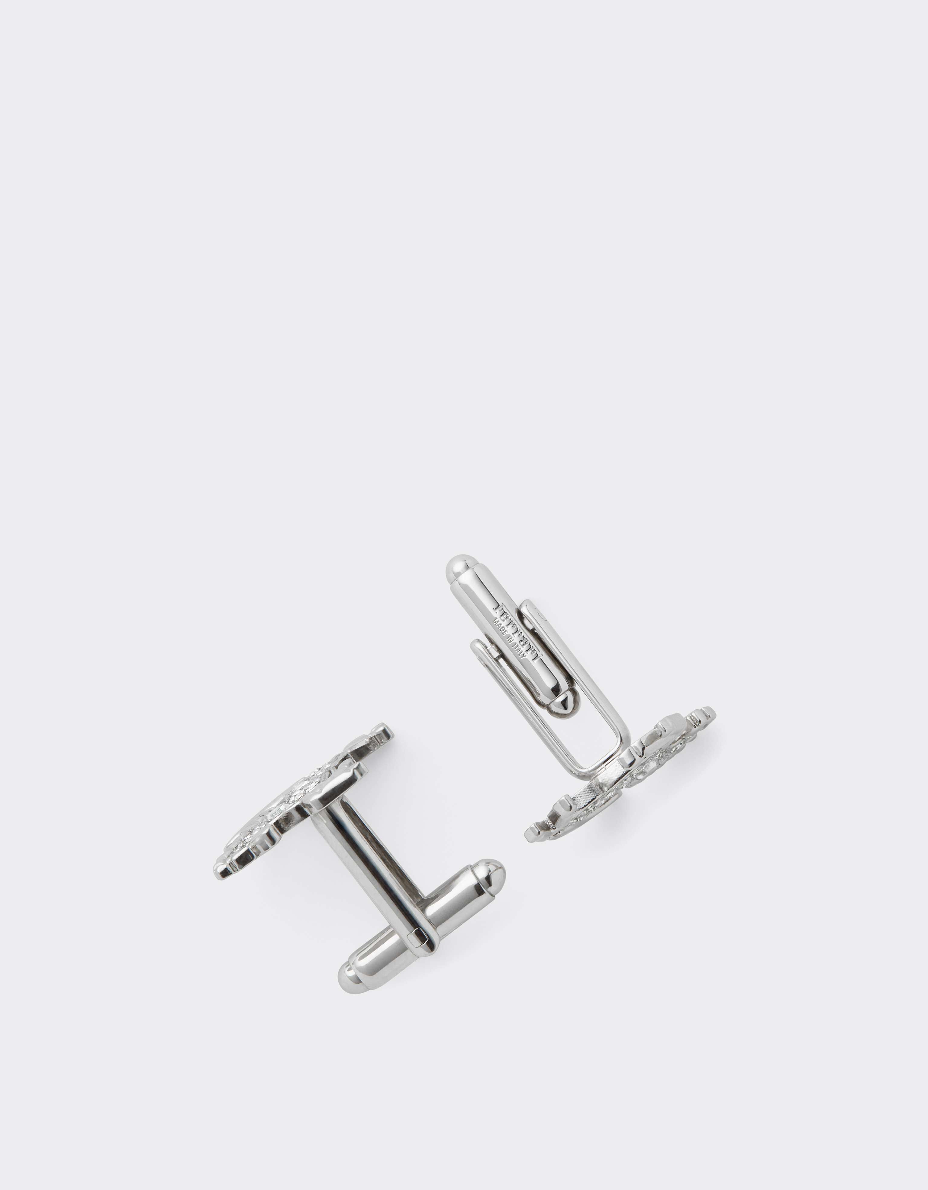 Prancing Horse Rhinestone Cufflinks Ferrari Prancing Horse Rhinestone Cufflinks Silver CGMCF0002JU00005f