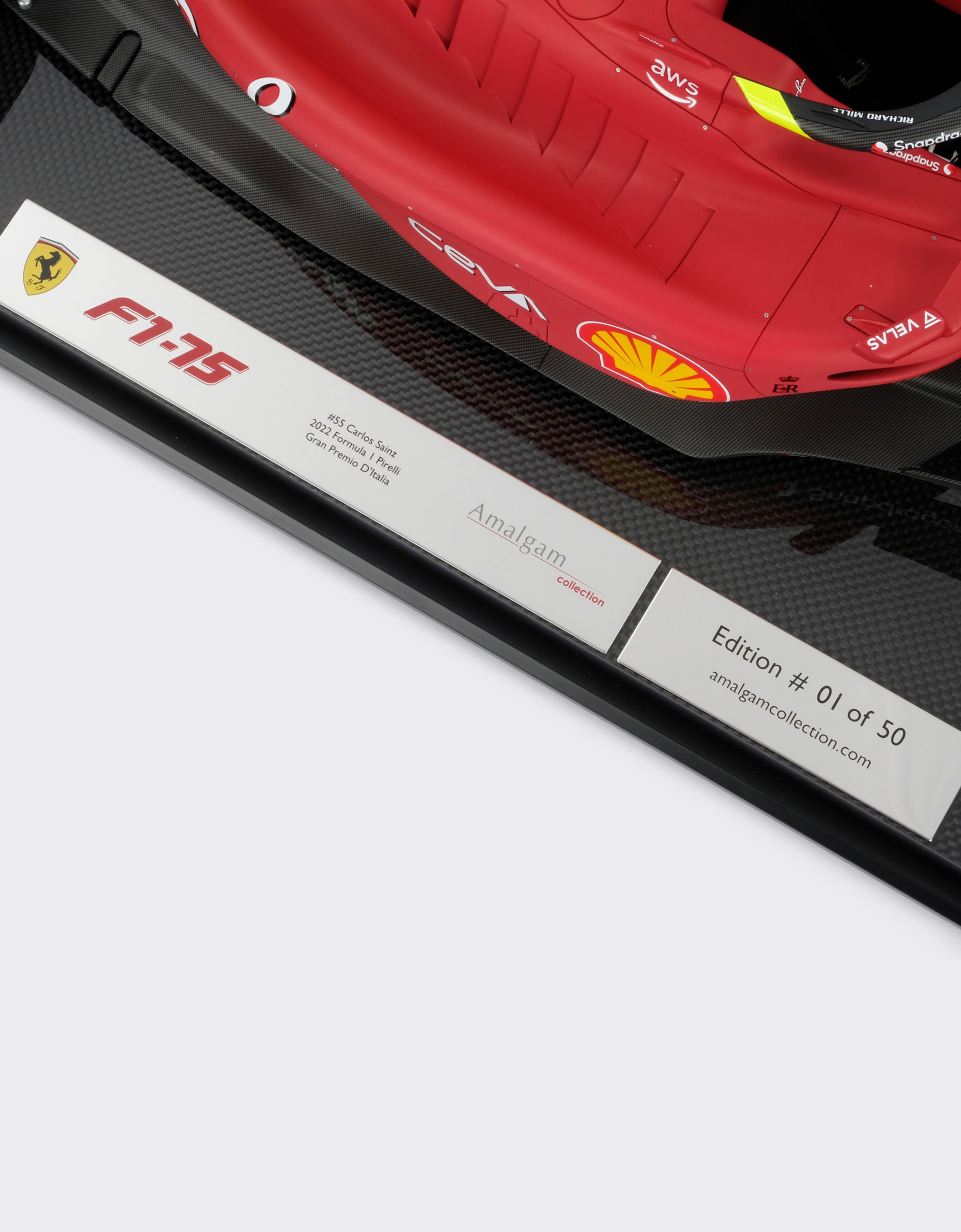 Ferrari Modèle Ferrari F1-75 à l’échelle 1/8 Rosso Corsa F1021f