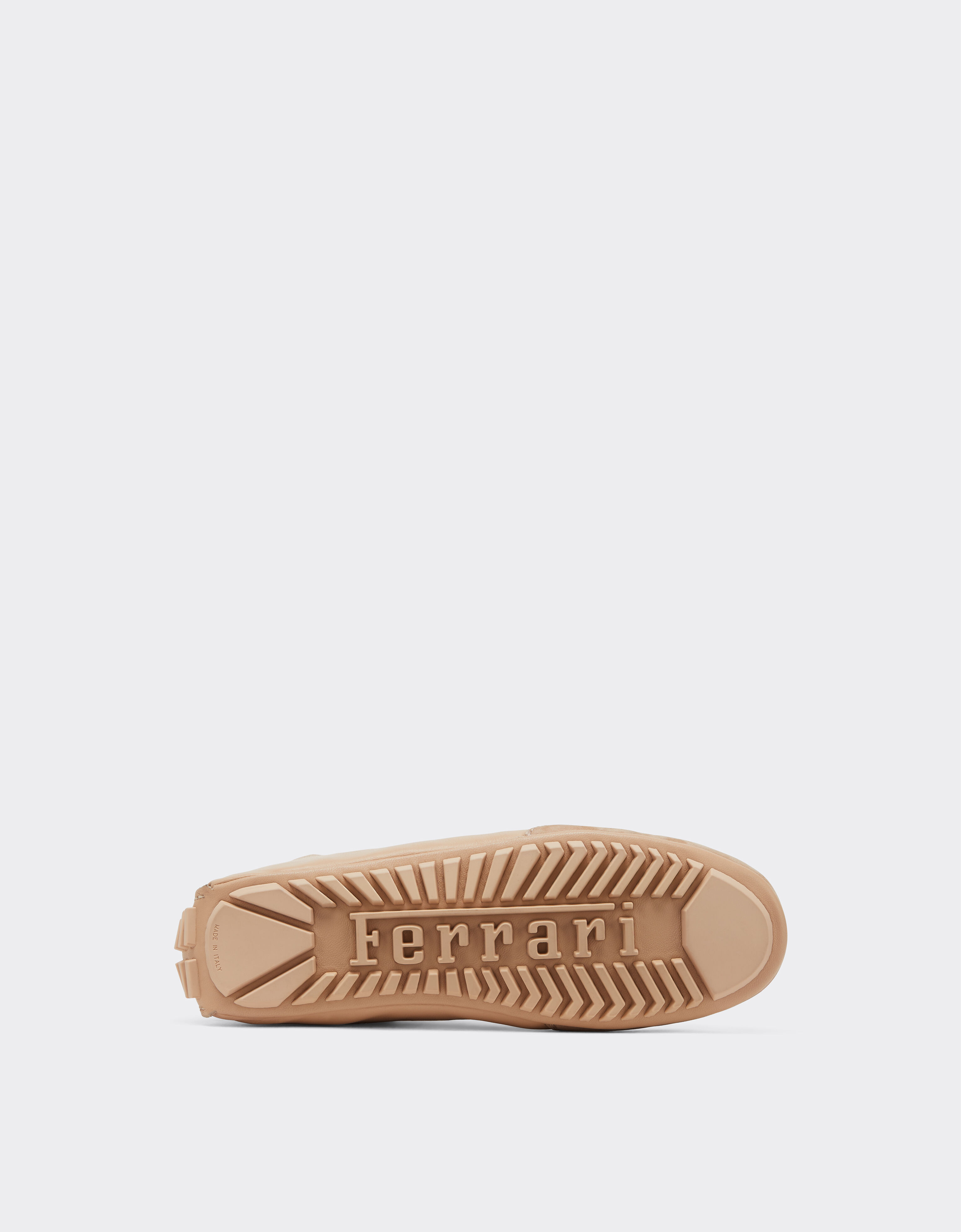 Ferrari Nappa leather and suede high-top driver sneaker Nude 22738f