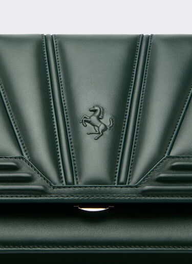 Ferrari Sac à main Ferrari GT Bag en cuir avec motifs 3D Vert foncé 20324f