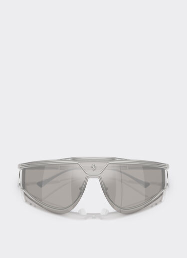 Ferrari Lunettes de soleil Ferrari Limited Edition en métal satiné avec monture argentée réfléchissante Argent F1579f