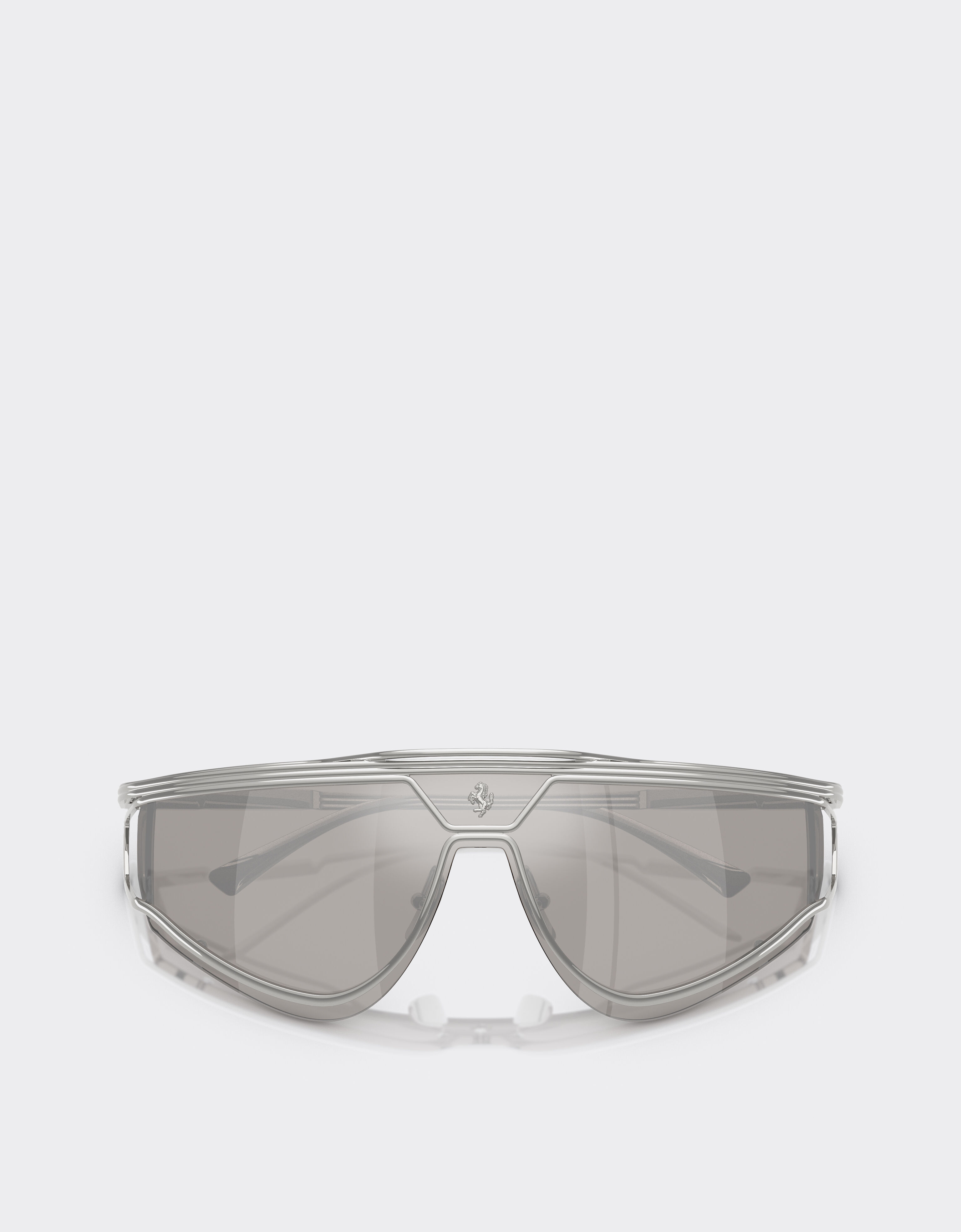 Ferrari Lunettes de soleil Ferrari Limited Edition en métal satiné avec monture argentée réfléchissante Argent F1579f