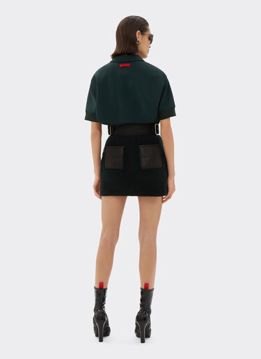 Shearling mini skirt Ferrari Shearling mini skirt Army 20987f