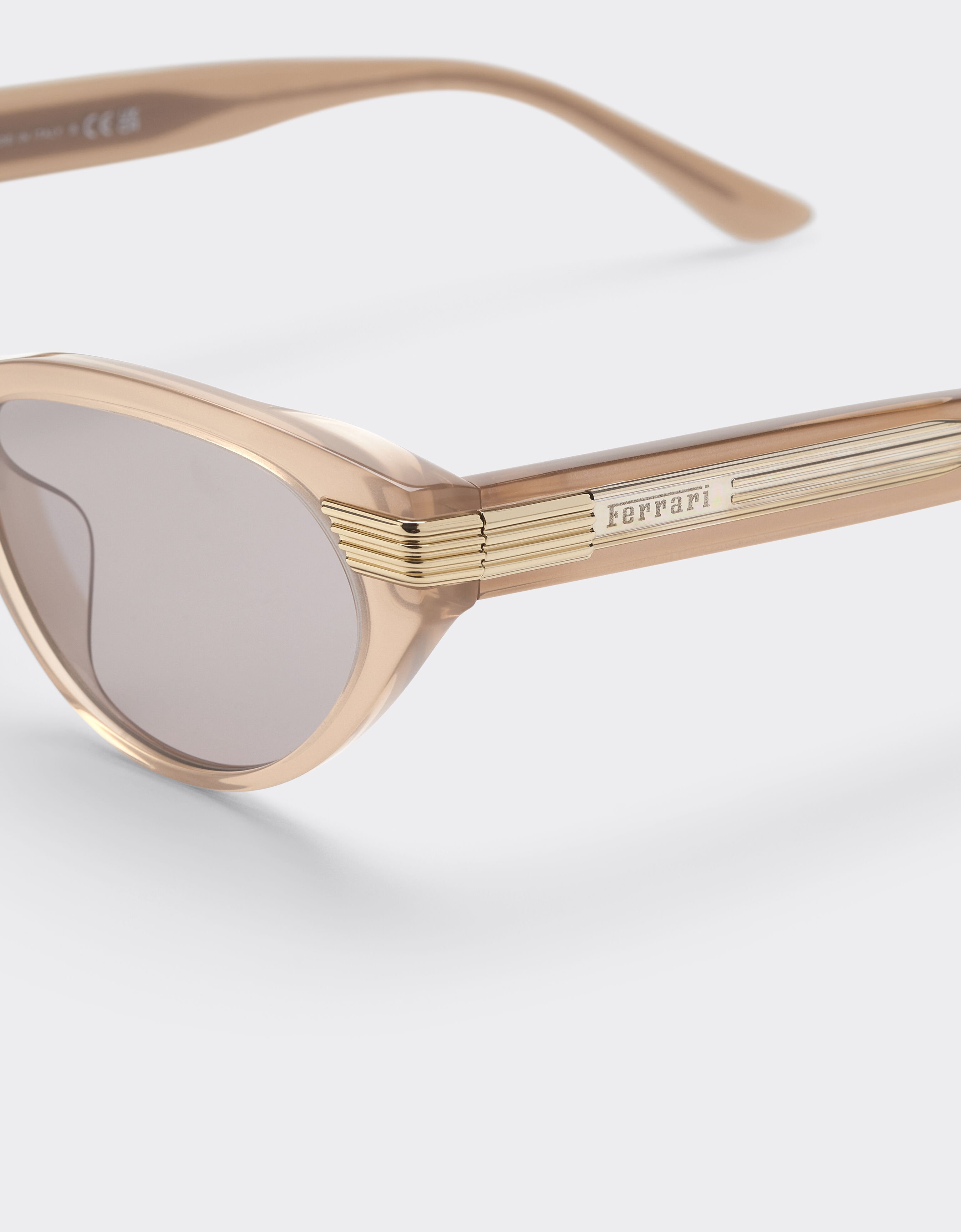 Ferrari Light brown pearlacetate sunglasses with brown lenses Hazelnut LA0F0f
