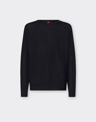 Ferrari Crew-neck jumper in silk and viscose Navy 21850f