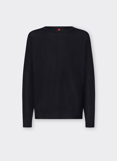 Ferrari Crew-neck jumper in silk and viscose Navy 21850f