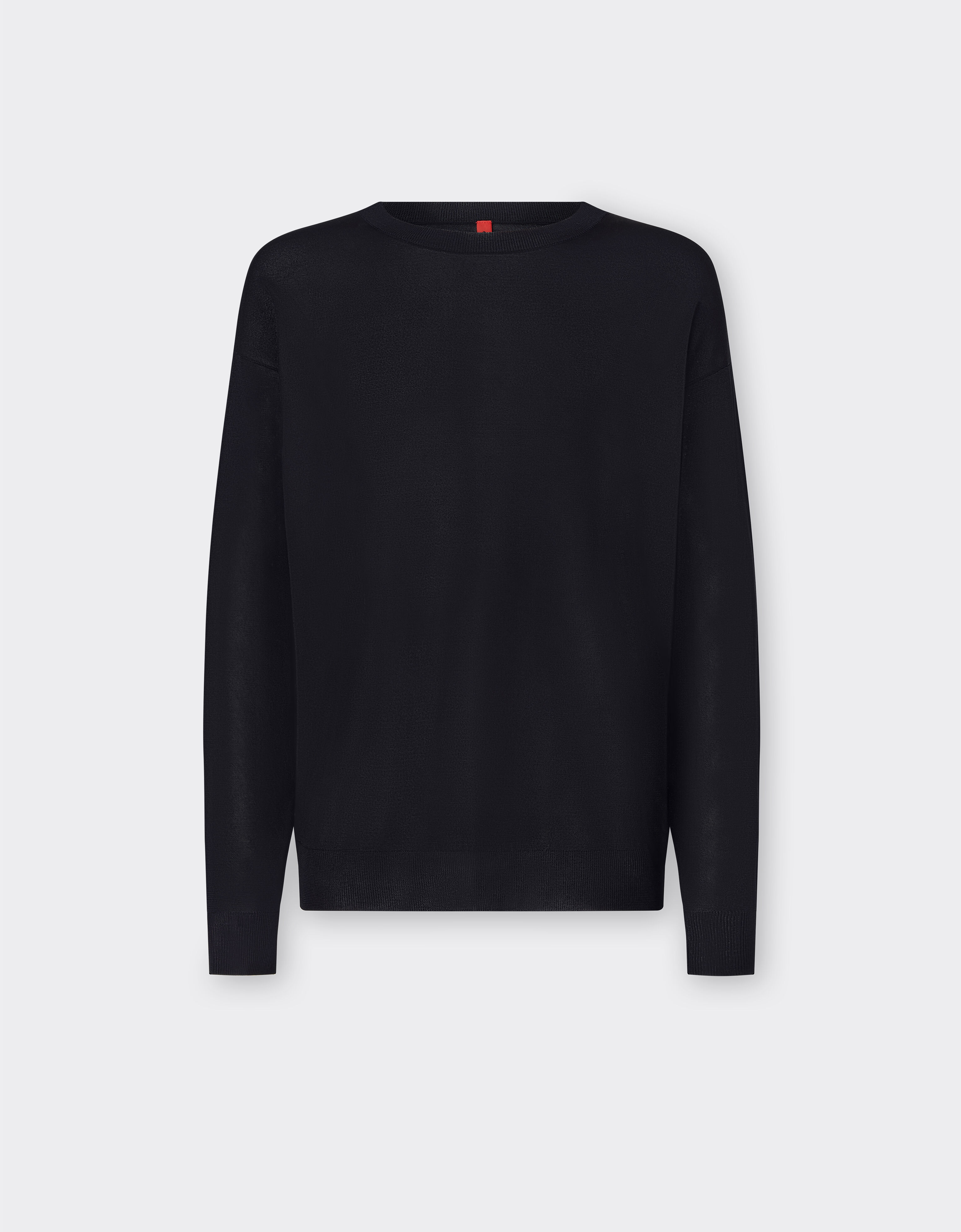 Ferrari Crew-neck jumper in silk and viscose Navy 21850f