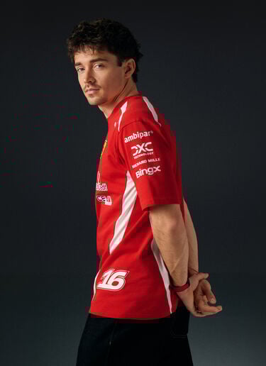 Ferrari Leclerc Replica Drivers Authentic 2026 Puma for Scuderia Ferrari HP T-shirt Red LA0H3f