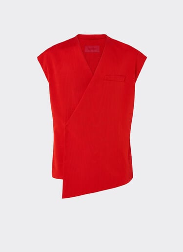 Ferrari Gilet en faille moiré Rosso Magma 50902f