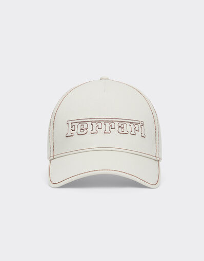Ferrari Baseball cap with Ferrari logo Chalk 49116f