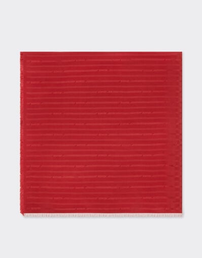 Ferrari Pañuelo de seda con micro logotipo Ferrari Rojo Maison 50190f