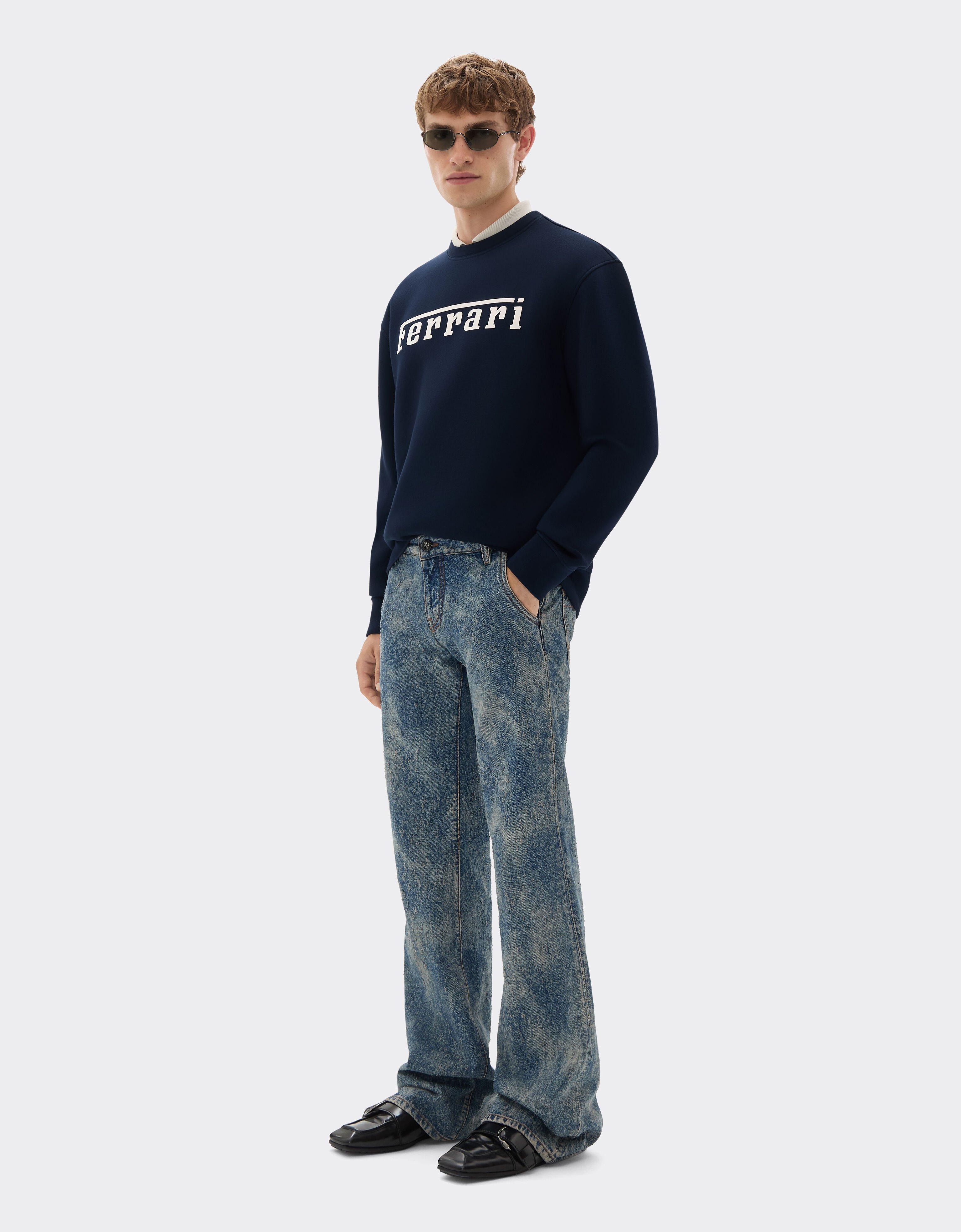 Ferrari Scuba sweatshirt with Ferrari logo Navy 20518f