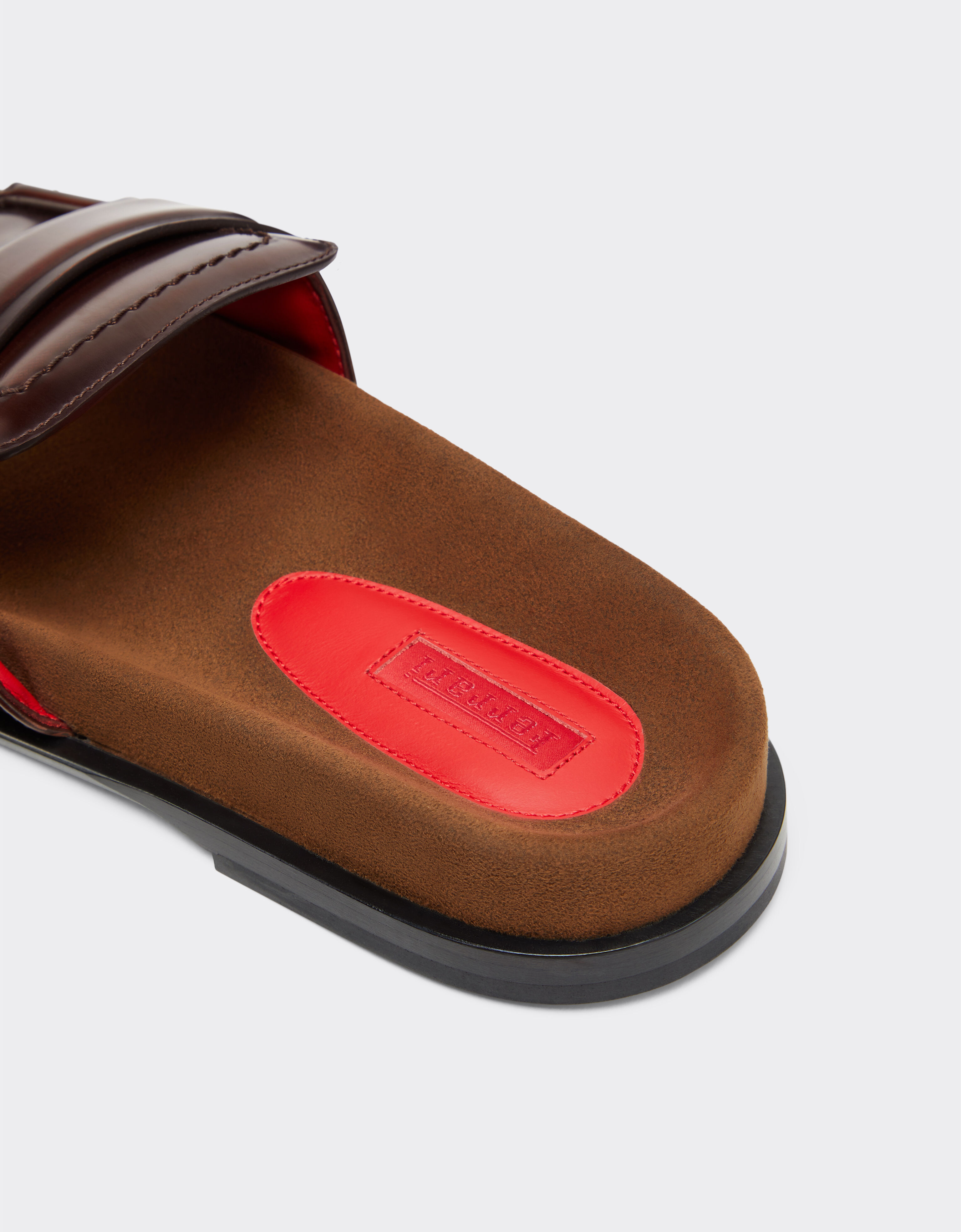 Ferrari Slide loafers in brushed leather Brown 22232f