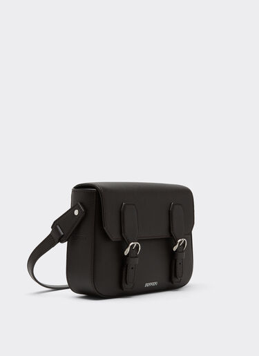 Ferrari Messenger bag in pelle granata Marrone Scuro 50583f