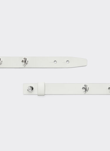 Ferrari White leather bracelet with studs Optical White 20256f
