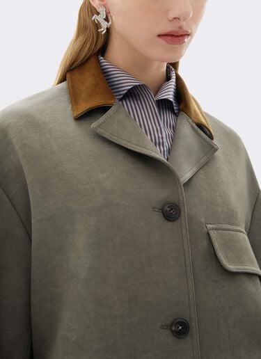 Chaqueta de cady con efecto desgastado Ferrari Chaqueta de cady con efecto desgastado Olive green CWWJK0004WVI0005f