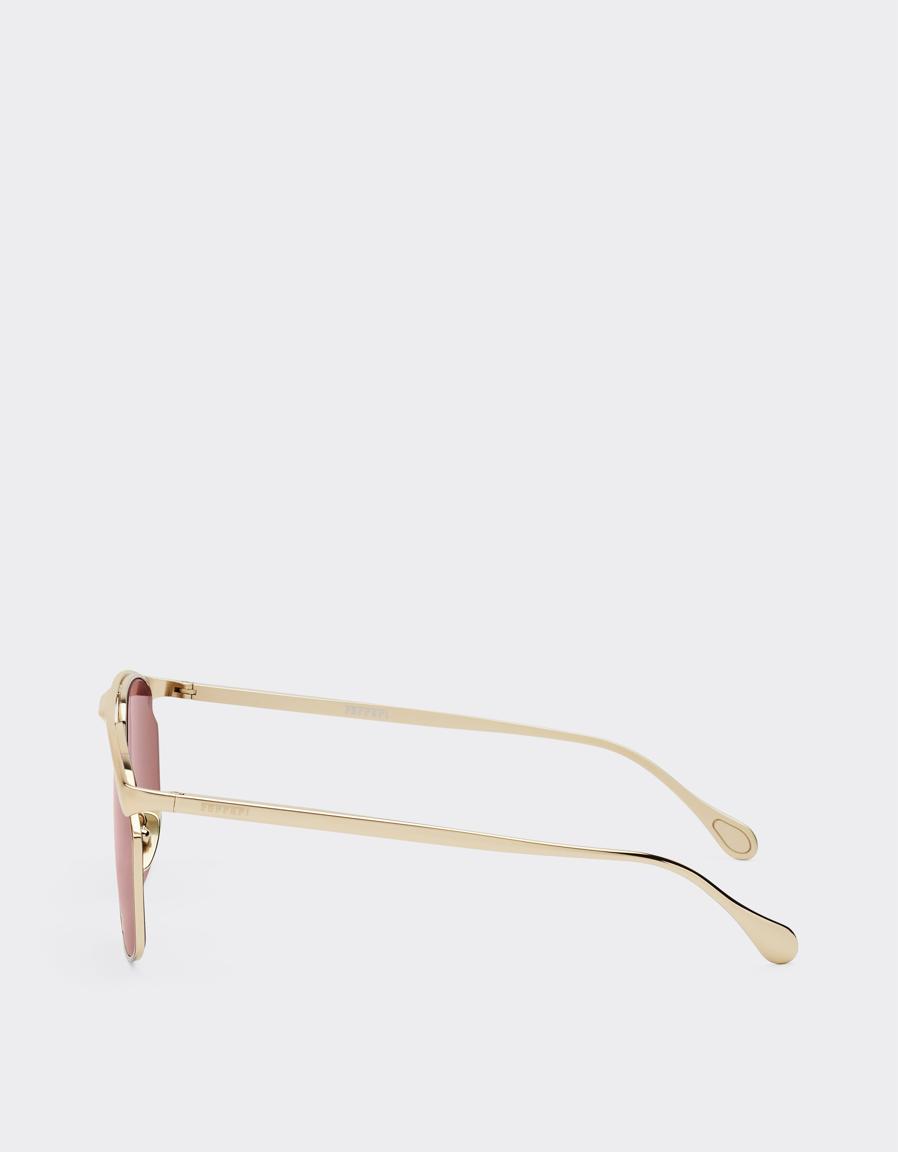 Ferrari Ferrari sunglasses in gold-tone metal with exclusive Contrast Pro™ lenses Gold F1537f