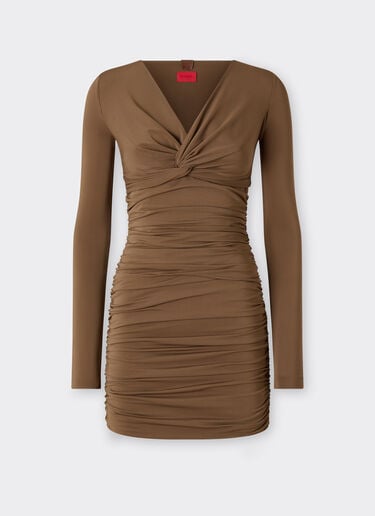 Mini dress in viscose crepe jersey Ferrari Mini dress in viscose crepe jersey Khaki Green 50128f