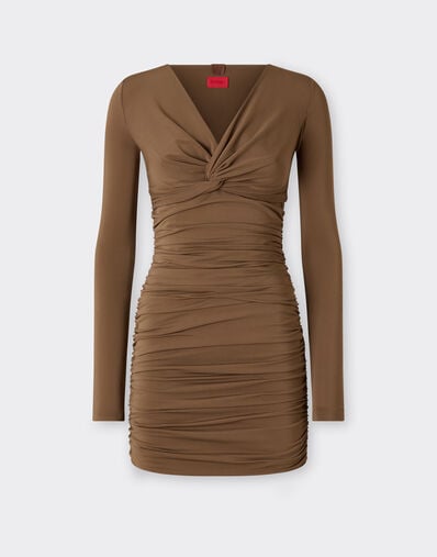 Mini dress in viscose crepe jersey Ferrari Mini dress in viscose crepe jersey Khaki Green 50128f