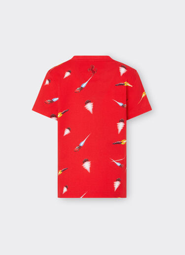 Ferrari T-shirt in cotone con stampa Ferrari Cars Rosso Corsa 20163fK