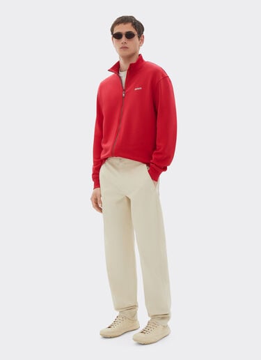 Sweater in technical fabric with zip Ferrari Sweater in technical fabric with zip Racing red 21192f