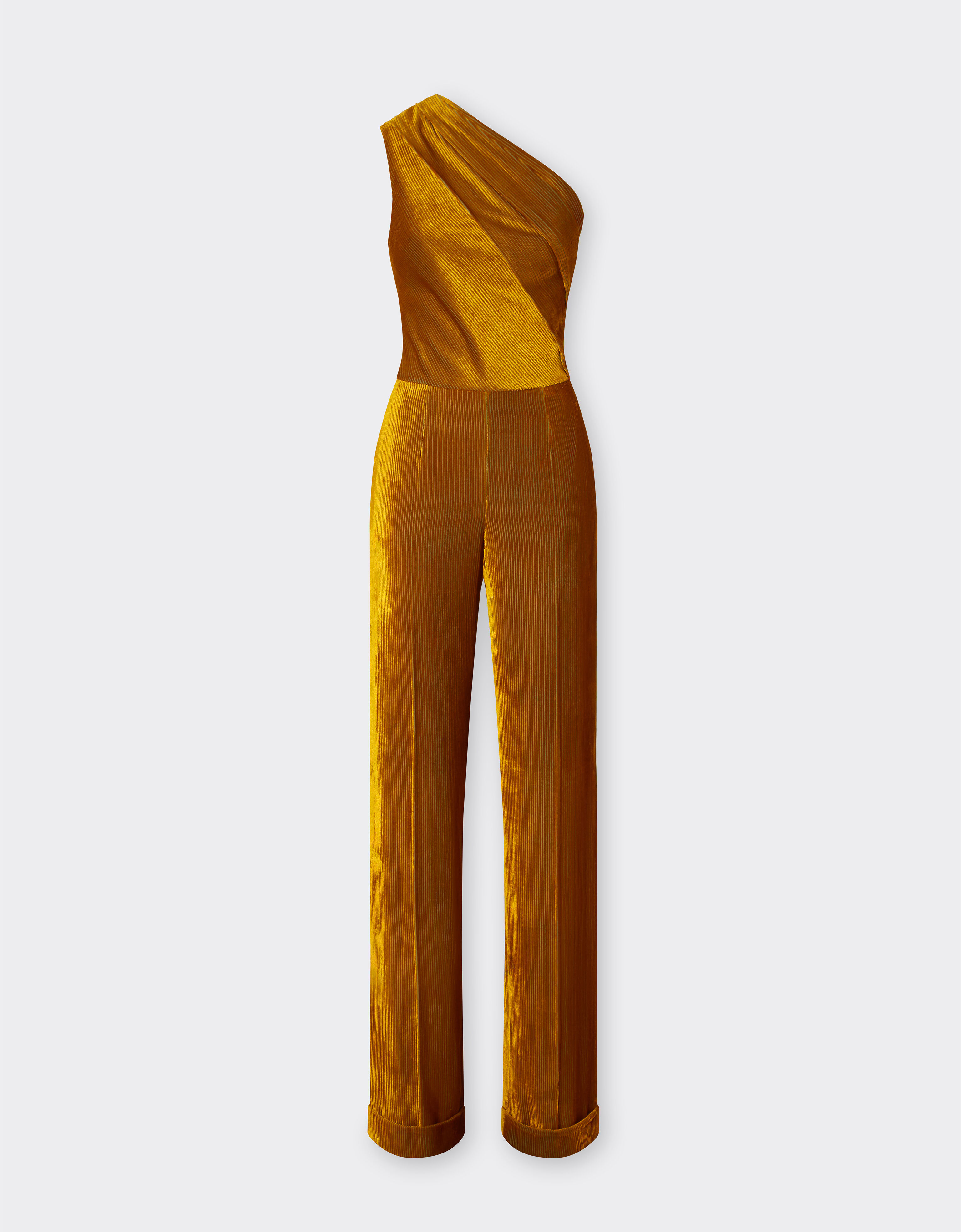 Ferrari Shiny corduroy jumpsuit Gold 22647f