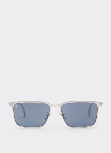 Ferrari Ferrari sunglasses in  matte silver metal  with blue crystal lenses Silver LA0LFf
