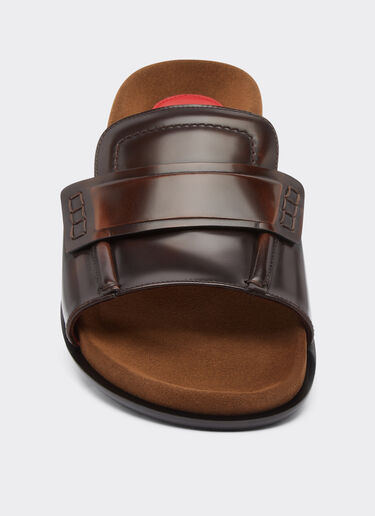 Ferrari Slide loafers in brushed leather Brown 22017f