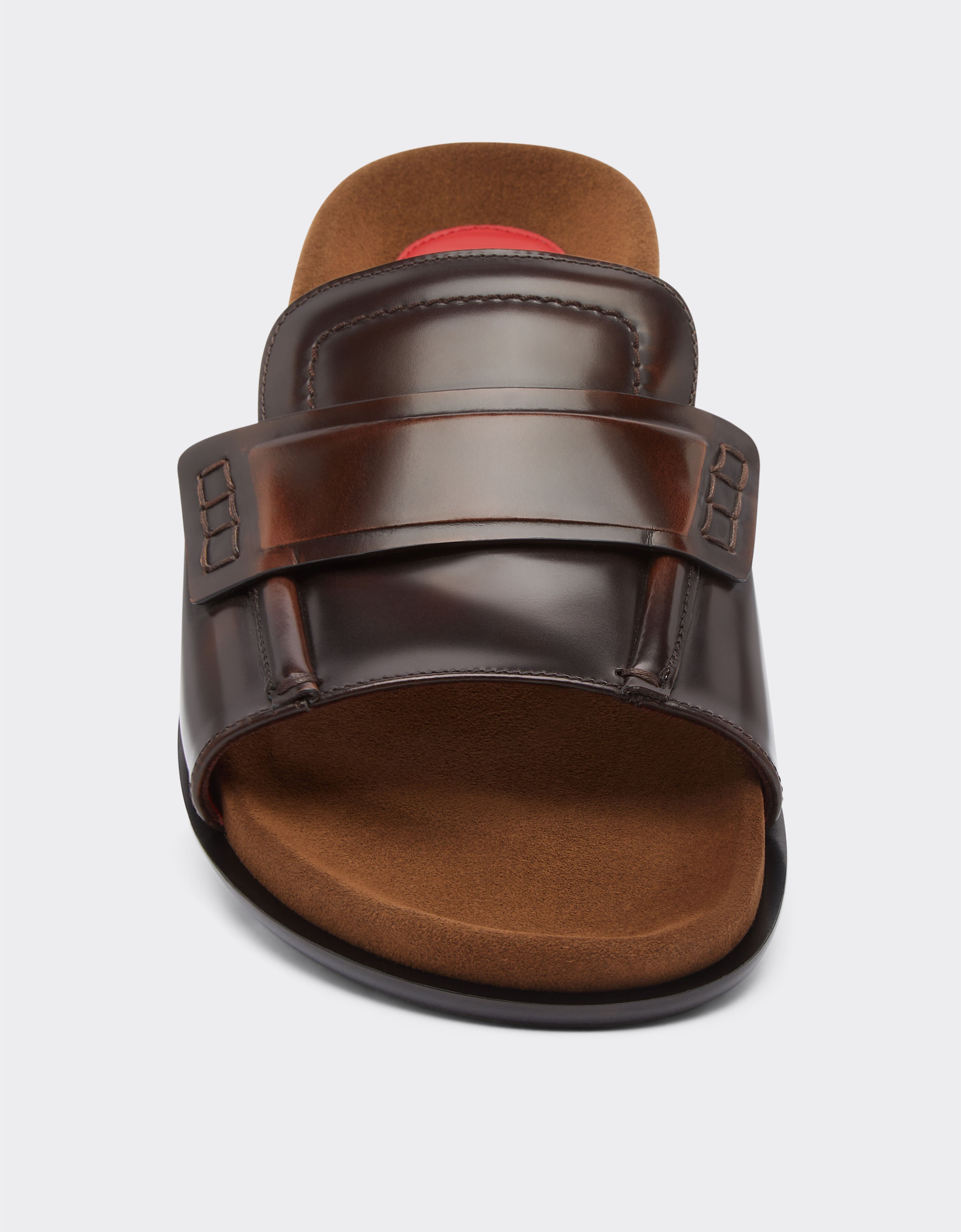 Ferrari Slide loafers in brushed leather Brown 22017f