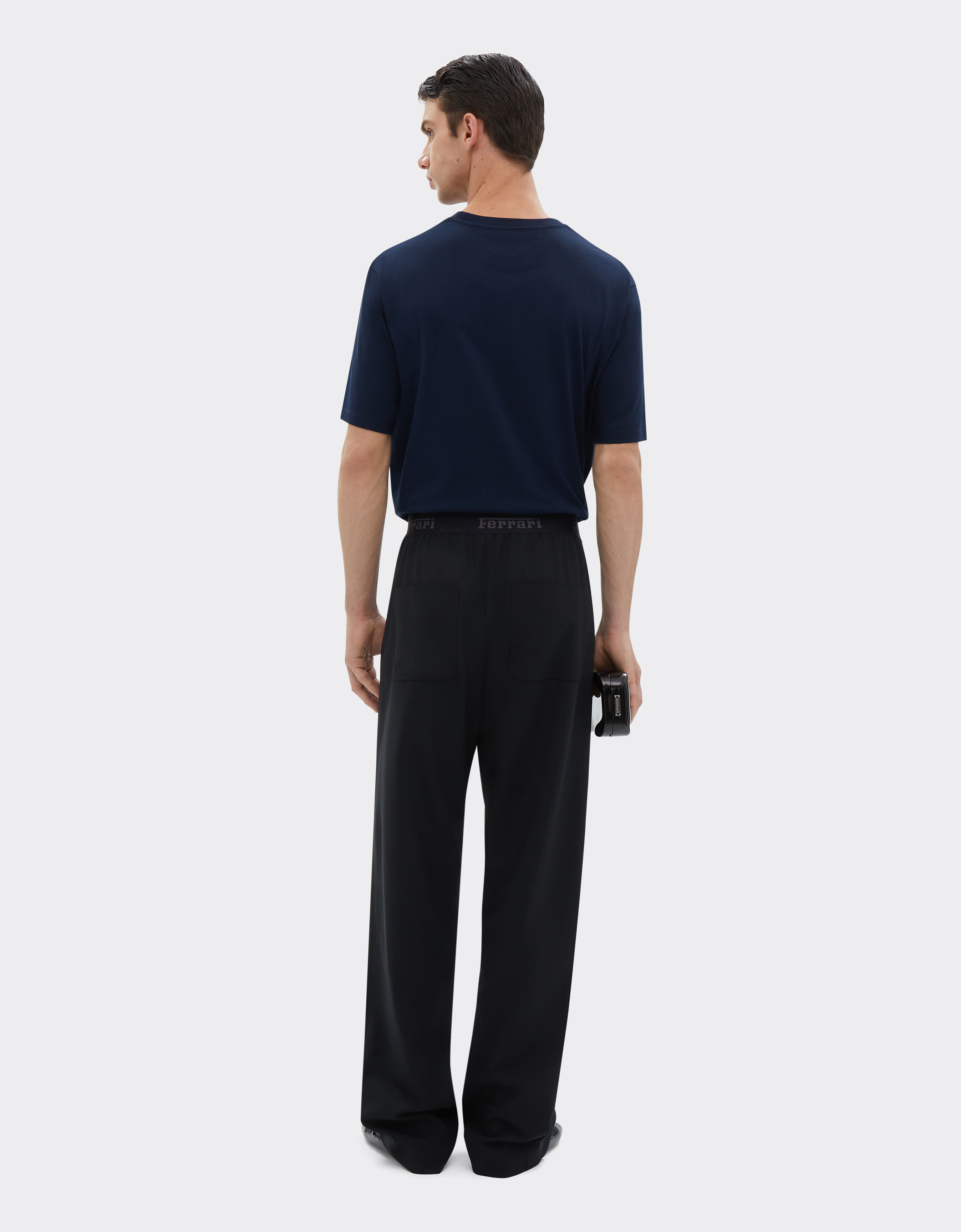 Ferrari Wide trousers in cool wool Black 21172f