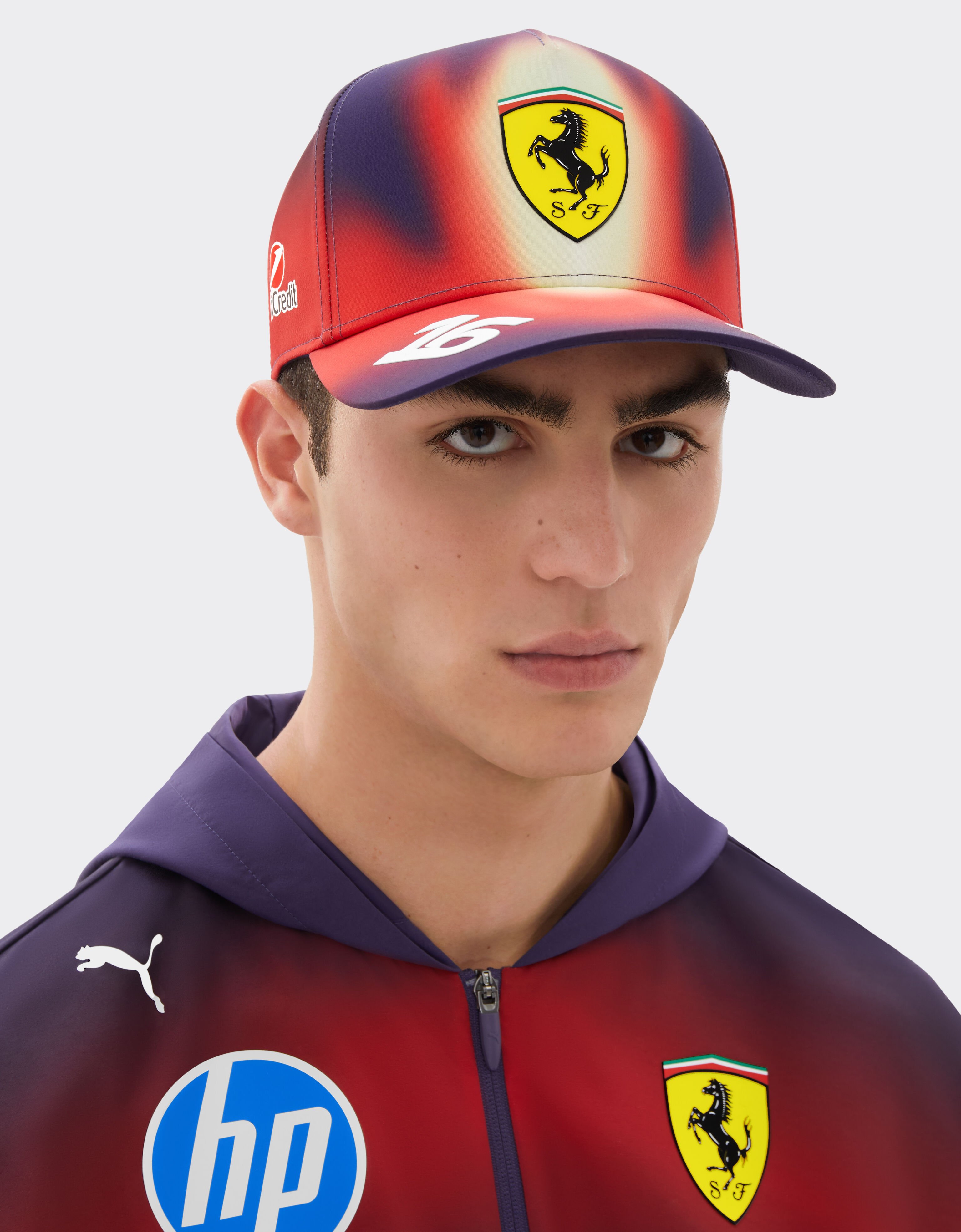 Ferrari Leclerc Replica Puma baseball cap for Scuderia Ferrari HP China 2026 Rosso LA0GNf