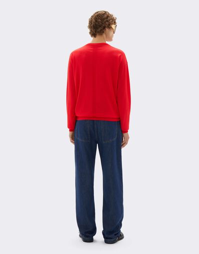 Ferrari Cashmere and silk crew-neck jumper Rosso Magma CKMCN0016KWS0006f