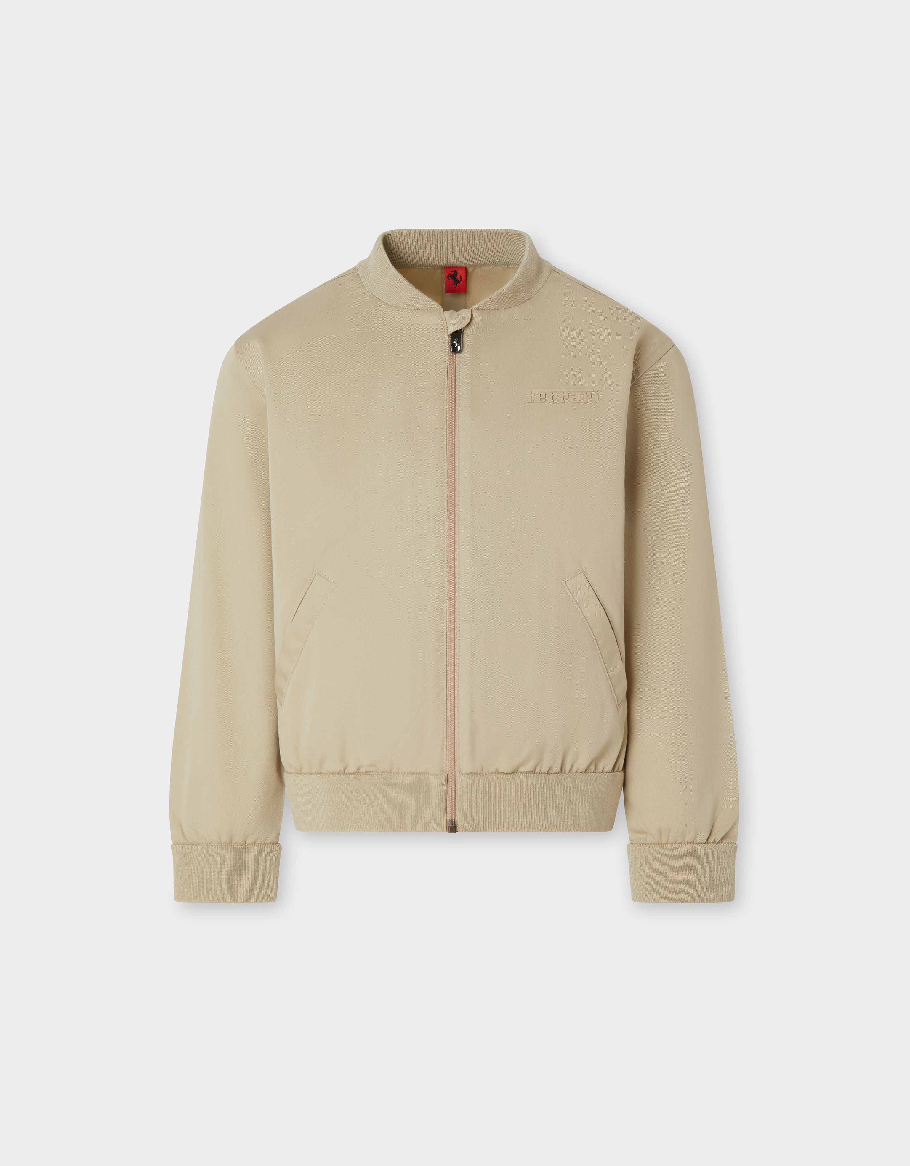 Ferrari Bomber in gabardine di cotone Beige 22333fK
