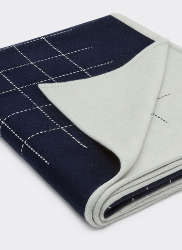 Ferrari Coperta in lana bicolor Oltremare 50367f